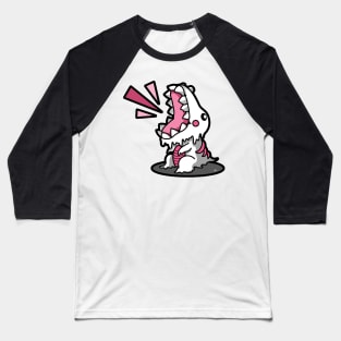 SM3GMASAURUS REX WHITE (PINK) Baseball T-Shirt